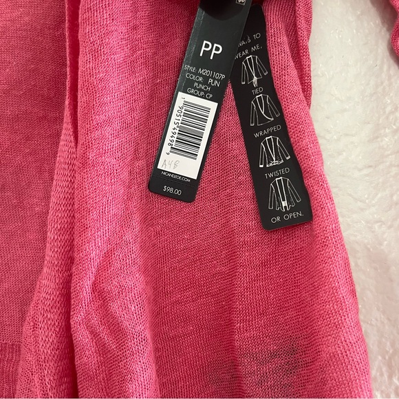 Nic + Zoe Petites Convertible Three-Quarter-Sleeve Cardigan PINK SIZE PP - Picture 4 of 4